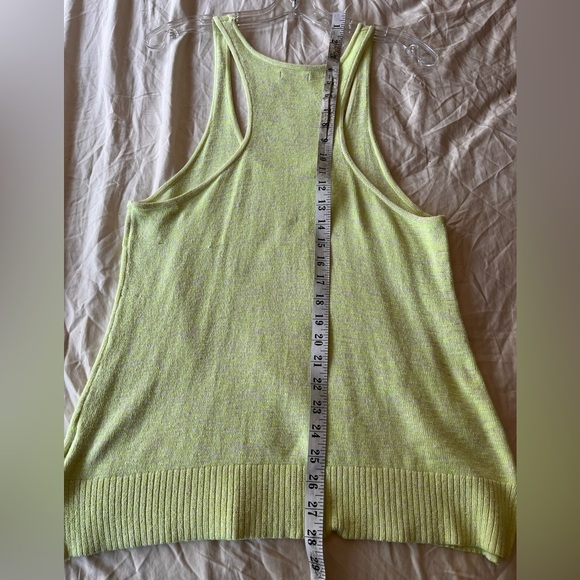 TNA Knit Oversized Racerback Tank M Pale Neon Green - Picture 9 of 15